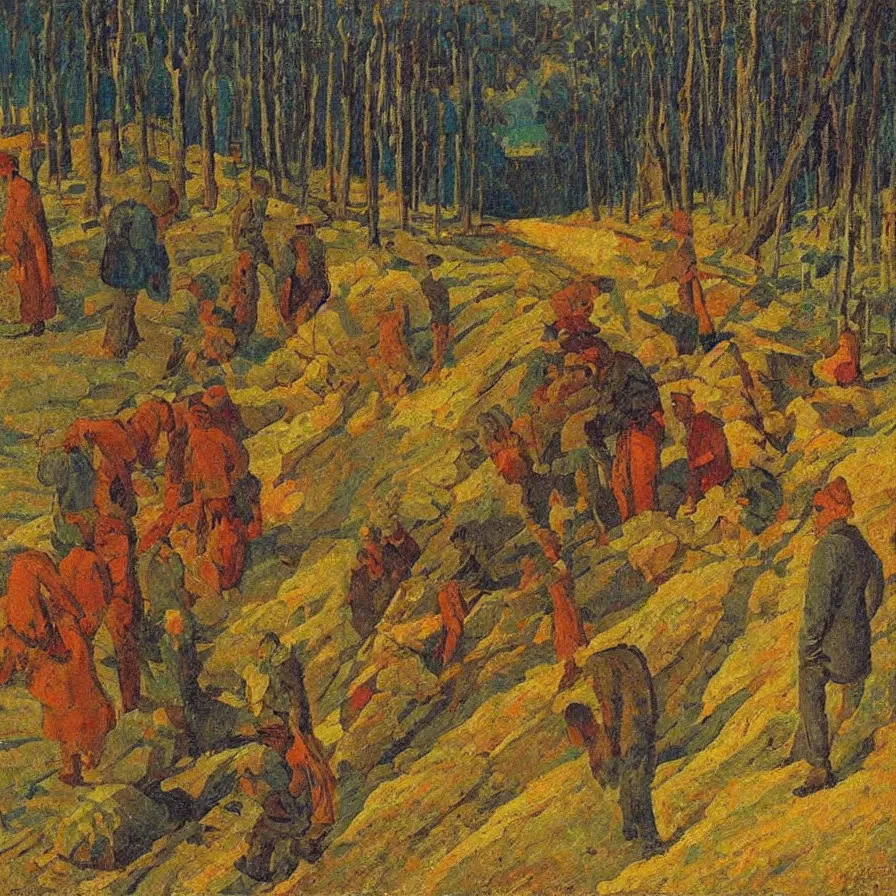 Image similar to artwork about a road to freedom, by konstantin yuon. atmospheric ambiance. depth of field and tridimensional perspective. lighthearted mood.