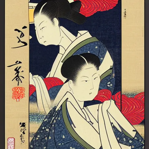 Image similar to ukiyo - e art of hong kong