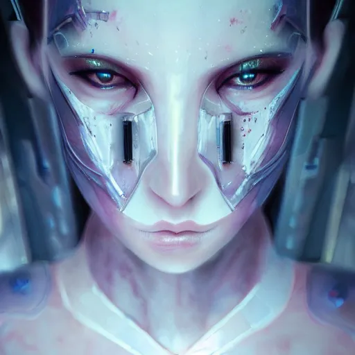 Prompt: the most beautiful perfect symmetric breathtaking artwork ever made. holy goth neo steampunk cyberpunk photorealistic foreshortening depth of field 4 k 8 k unreal engine octane render oil painting watercolor photoshop trending on artstation