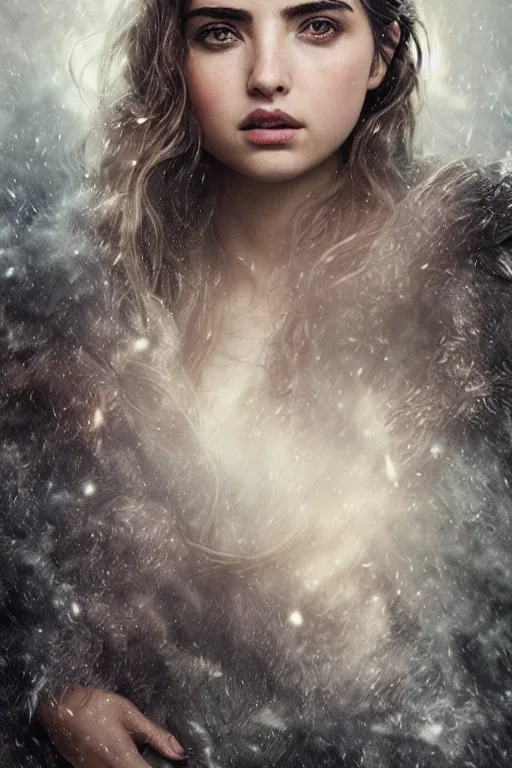 Image similar to Ana de armas Majestic and regal portrait, Perfect face, beautiful, intricate, epic, elegant, menacing, fantasy, highly detailed, digital painting, hard focus, beautiful volumetric lighting, epic light, ultra detailed, by Leesha Hannigan, Ross Tran, Thierry Doizon, Kai Carpenter, Ignacio Fernández Ríos