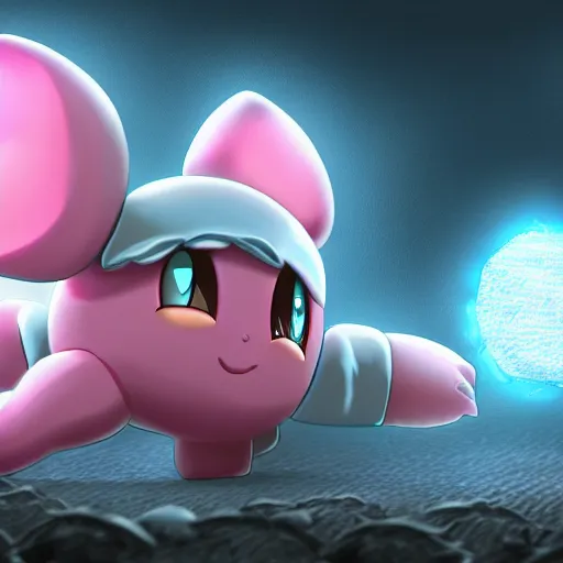 Image similar to jigglypuff fighting back hordes of monsters in he'll using a machine gun, digital art, highly detailed, 4 k