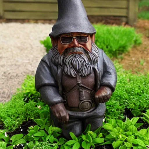 Prompt: the matrix garden gnome