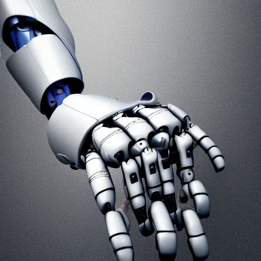 Prompt: piece of robotic hand, ultrarealistic