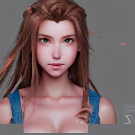 Image similar to face and body of aerith aeris by logan cure, BangkuART, sakimichan, yan gisuka, zeronis, dan eder, nick silva, Ja Mong, 4k, artstation