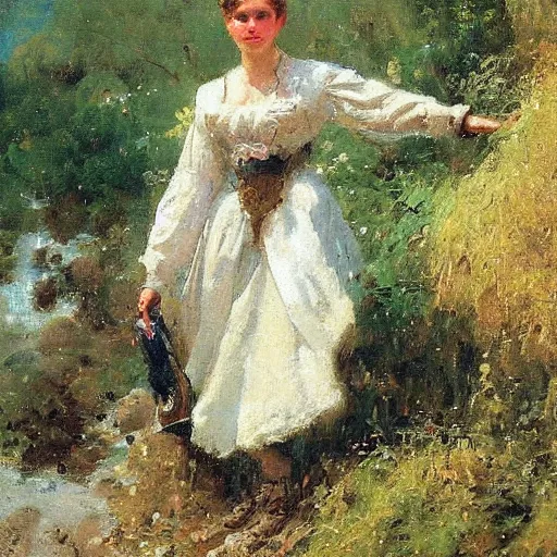 Prompt: a portrait of a character in a scenic environment by nikolay makovsky