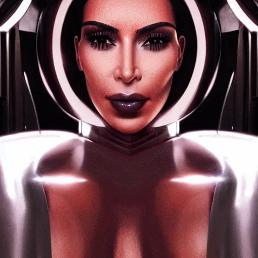 Image similar to kim kardashian in star wars as an evil sith, 8k resolution, full HD, cinematic lighting, award winning, anatomically correct