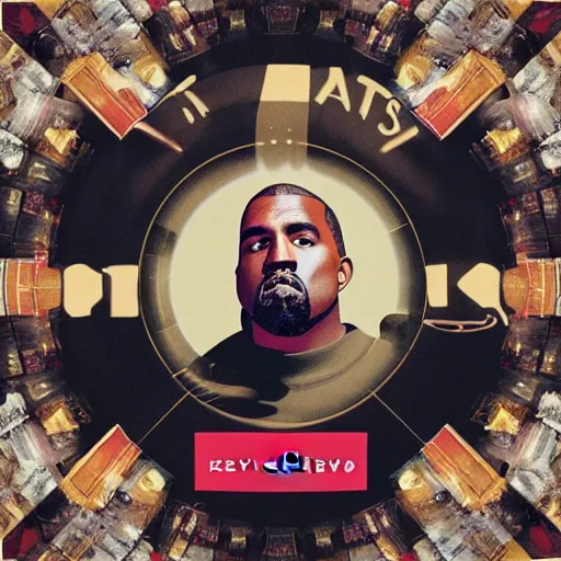 Prompt: kanye west's new album featuring kevin heart