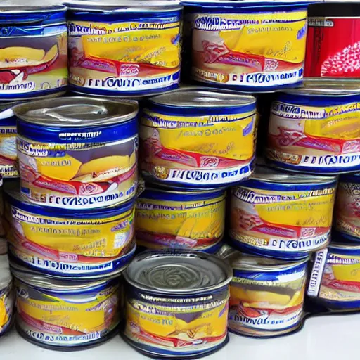 Image similar to Can of Shark SPAM, high quality photo advertisement