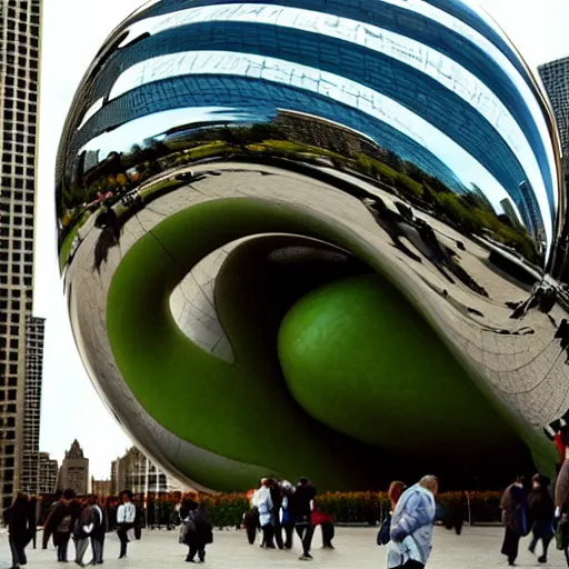 Image similar to award - winning photos of the chicago bean as a lima bean, incredibly detailed, kodak film, 5 0 mm