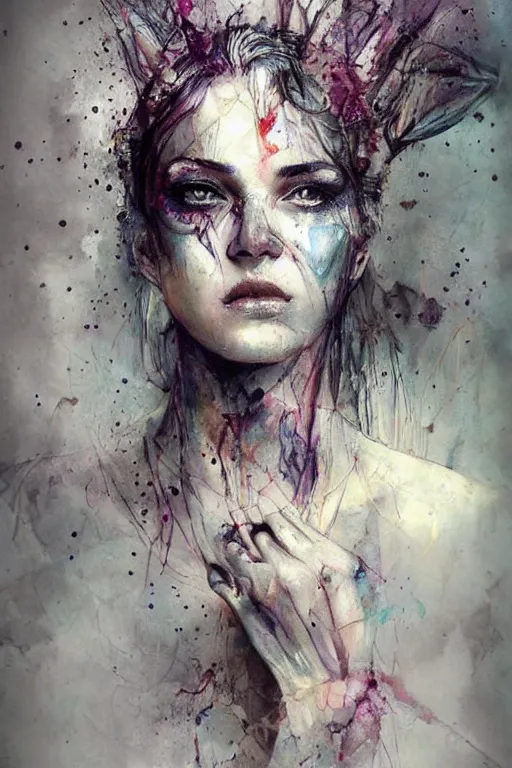 Image similar to valkyrie warrior woman portrait art by agnes cecile, beautiful, soft, smooth