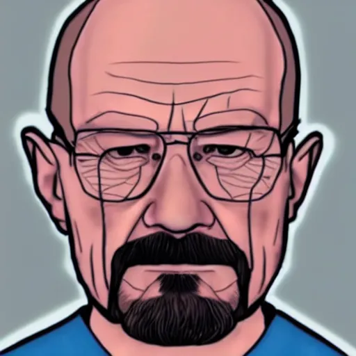 Prompt: bad drawing of walter white,