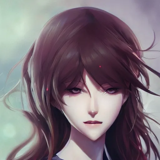 Image similar to kurisu makise, concept art, elegant, ultra highly detailed, digital painting, smooth, sharp focus, artstation, pixiv, art by sakimichan, Bo Chen, rossdraws, Ina Wong