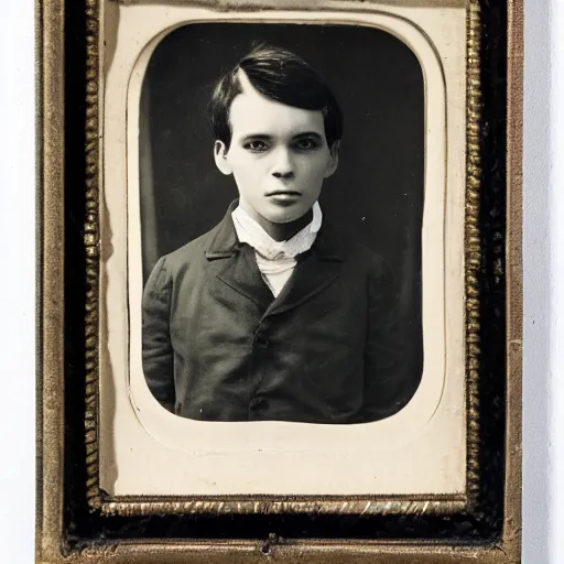 Prompt: close up photo portrait of a 19th young male detective in a medical coat by Diane Arbus and Louis Daguerre