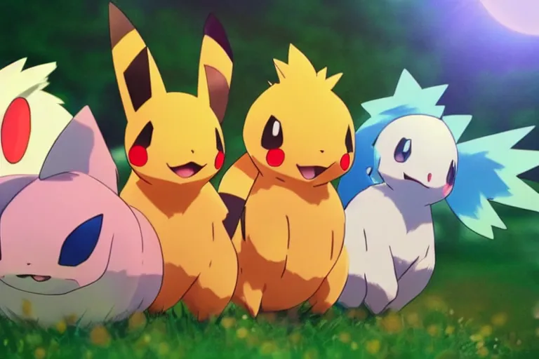 Prompt: photo of real life pokemons, cute!!!, content!!!, mischievous!!!, adorable!!!, fluffy!!!, ultra realistic!!!, golden hour, sharp focus, tiny amount of chromatic aberration