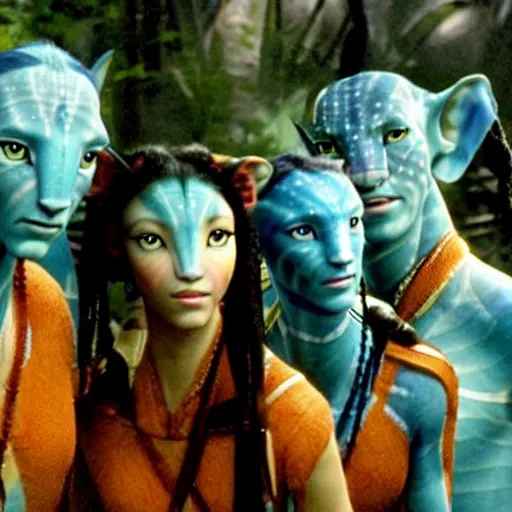 Prompt: still photo from avatar, budget movie, 1970s