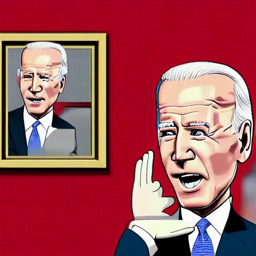 Image similar to joe biden charicature