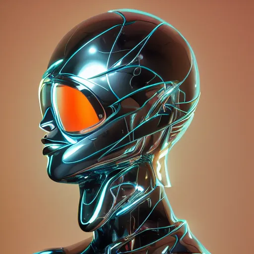 Prompt: futuristic typographic lettering, chrome, hajime sorayama, octane render, hyper detailed, 4 k