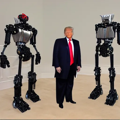 Prompt: Donald Trump meeting Bionicles