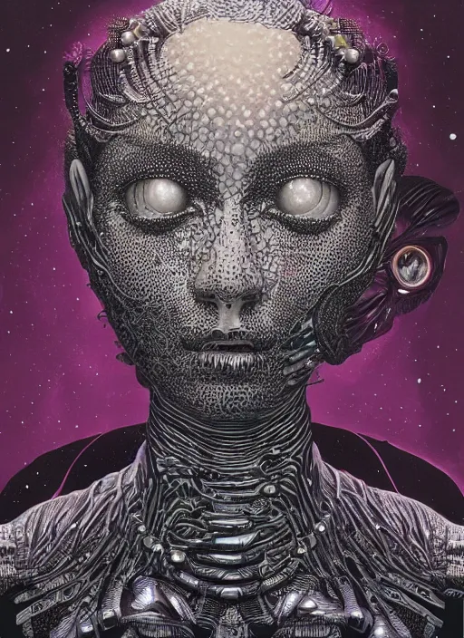 Image similar to Droid goddess painting by Dan Hillier, trending on artstation, artstationHD, artstationHQ, 4k, 8k