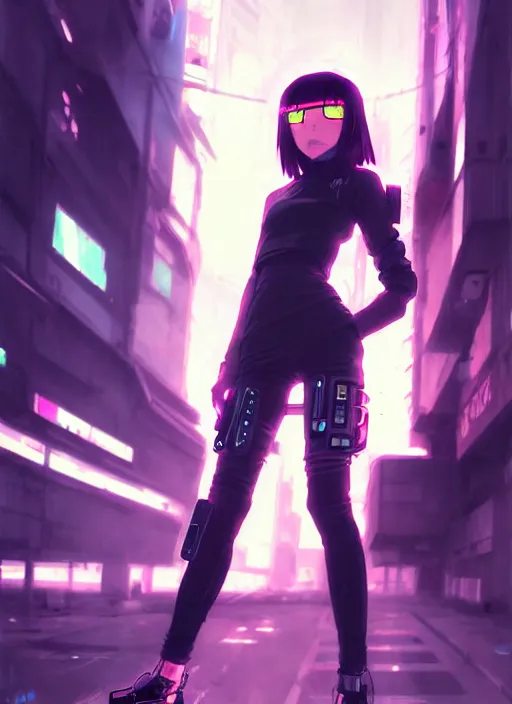 Image similar to cyberpunk anime girl in hoodie, grafity, neonpunk, alita, arcane, action, tokyo street, detail, good face, pose model, concept art, in style of yoji shinkawa, pan ren wei, col price, atey ghailan, by greg rutkowski, aesthetic