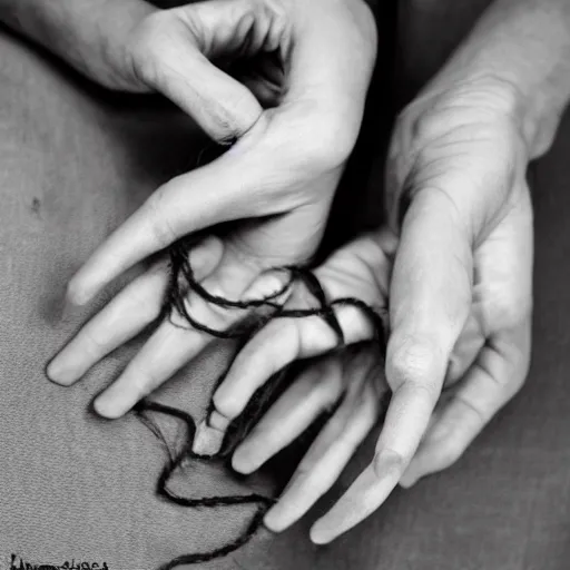 Image similar to weird hands, tangled fingers