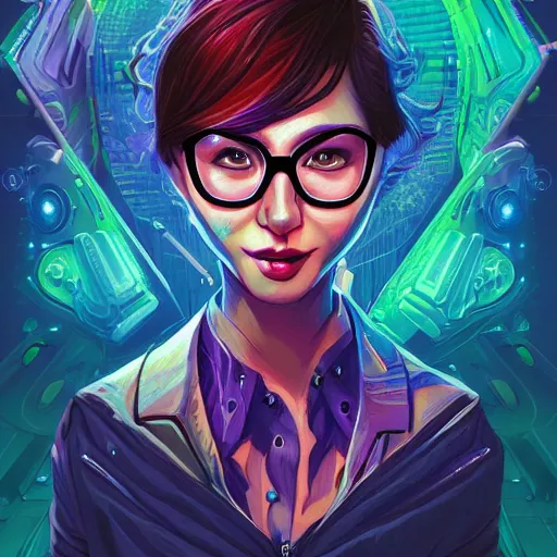 Image similar to skill magic geek inside matrix deepdream radiating a glowing aura stuff loot legends stylized digital illustration video game icon artstation lois van baarle, ilya kuvshinov, rossdraws,