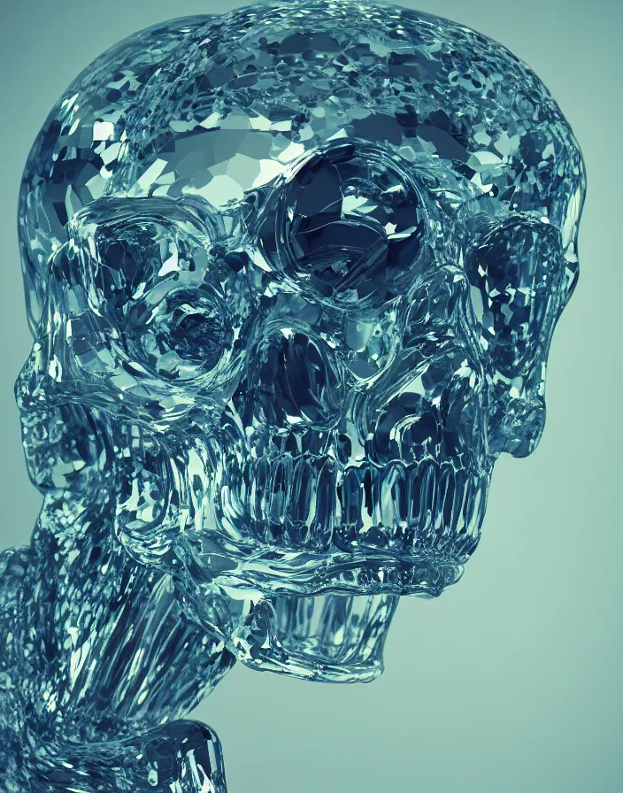 Prompt: crystal skull intricate abstract. sharp teeth. delicate artwork. by Tooth Wu, wlop, beeple, dan mumford. octane render, trending on artstation, greg rutkowski very coherent symmetrical artwork. cinematic, hyper realism, high detail, octane render, 8k, depth of field, bokeh. chrome accents.