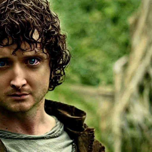 Image similar to Aaron Paul as Frodo, still from Lord of the Rings