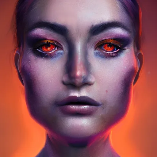 Image similar to face portrait of a woman, inspired by mandy jurgens, fractal face jewellery, light make up, 4 k, high detailed, illustration