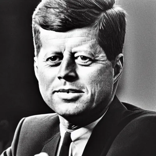 Image similar to 1 9 7 0 s vintage photograph of john f kennedy using an ipad, very detailed, very intricate, photorealistic,