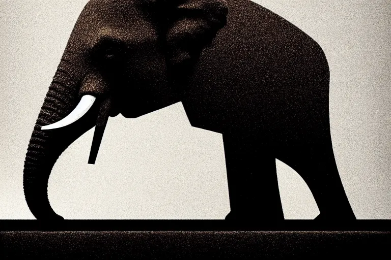 Prompt: republican elephant,pile of papers on fire,Judge's Bench burning, Judge's Gavel,Smoke,Fog Mads Berg, Karolis Strautniekas,stippled light, dramatic lighting,fine texutre, editorial illustration,matte print, film noir,dynamic composition,moody