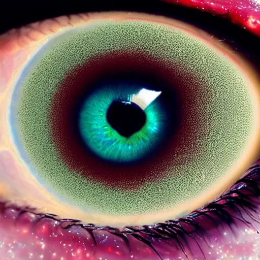 Image similar to the universe in an eye