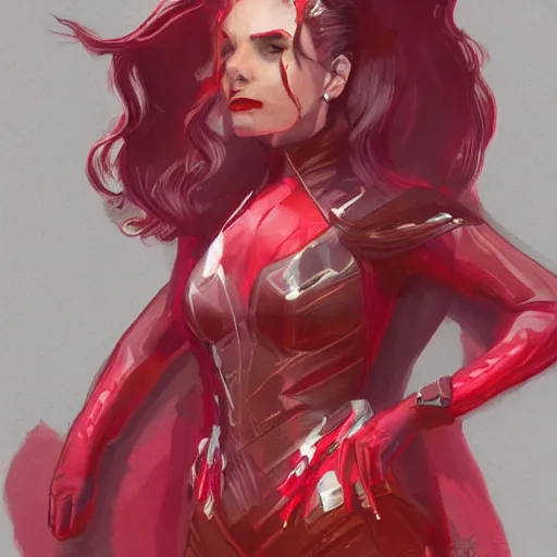 Image similar to Portrait of Wanda the scarlet witch, Marvel, highly detailed, anger, fear, ominous background, artstation, trending on ArtStation, by smile _zPRO