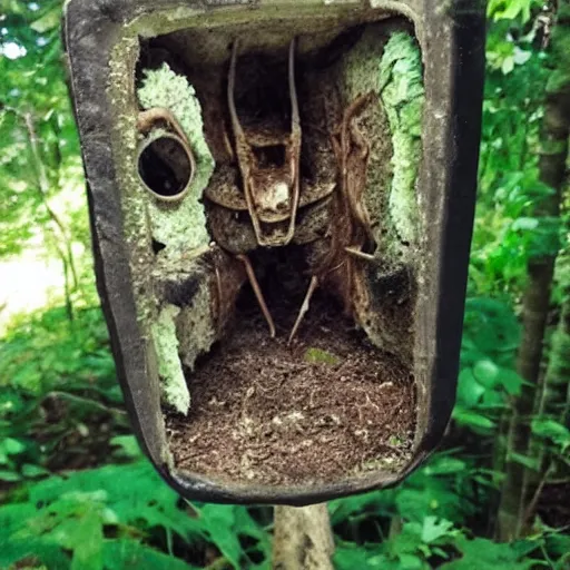 Prompt: check out this wierd thing i found in the woods, does anyone know wat it is? 👀