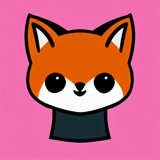 Image similar to professional emoji of a cute fox, high quality, HD, minimalist, 8K, famous