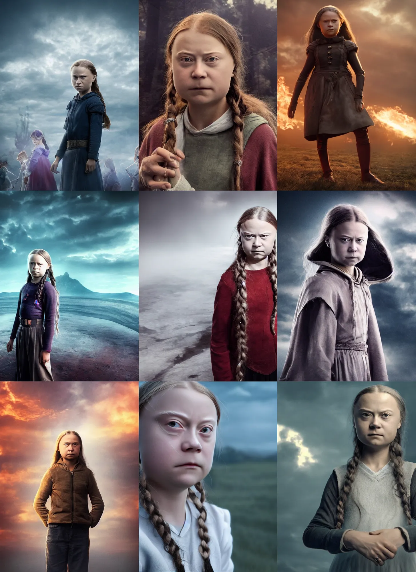 Prompt: greta thunberg in elden ring universe by hidetaka miyazaki, studio lights, 8 k hd.