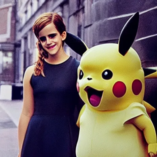 Image similar to photo of emma watson as pikachu