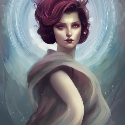 Image similar to a pinup by charlie bowater and anna dittmann and olivia de berardinis.