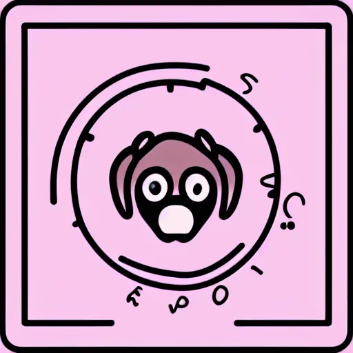 Image similar to a cute pink fluffy vector podcast logo of a streaming bear, golden ratio, iconic, award winning, line art, bold, playful