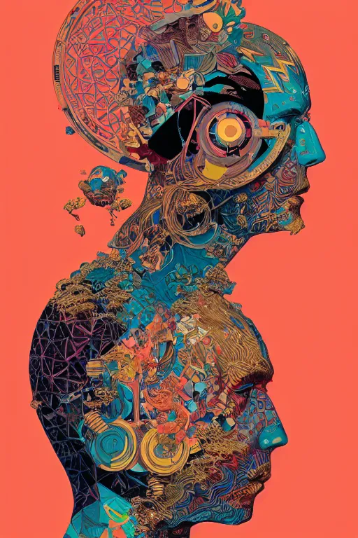 Image similar to portrait of godel's completeness theorem, by tristan eaton, victo ngai, peter mohrbacher, artgerm,