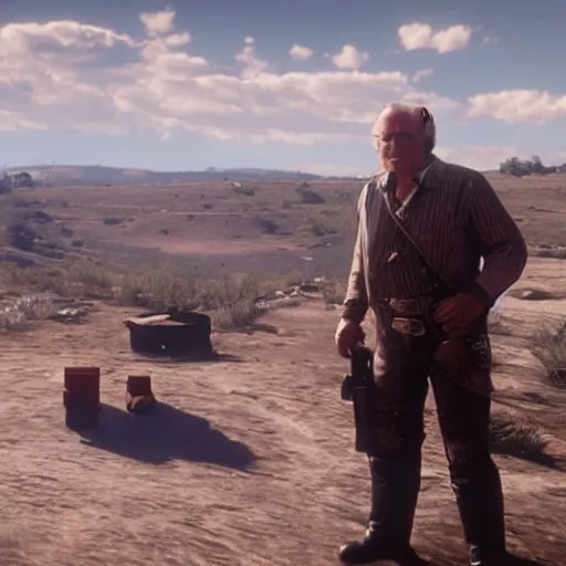 Image similar to buzz aldrin in red dead redemption 2