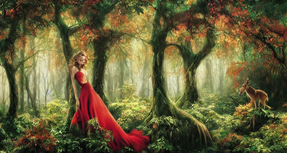 Image similar to Enchanted and magic forest, by Rob Hefferan