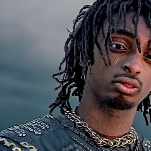 Image similar to playboi carti in vikings 4 k the detailed super realistic