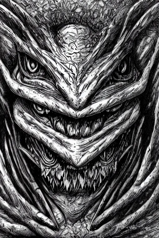 Image similar to goblin, symmetrical, toad eyes and webbed feet, highly detailed, digital art, sharp focus, trending on art station, kentaro miura manga art style