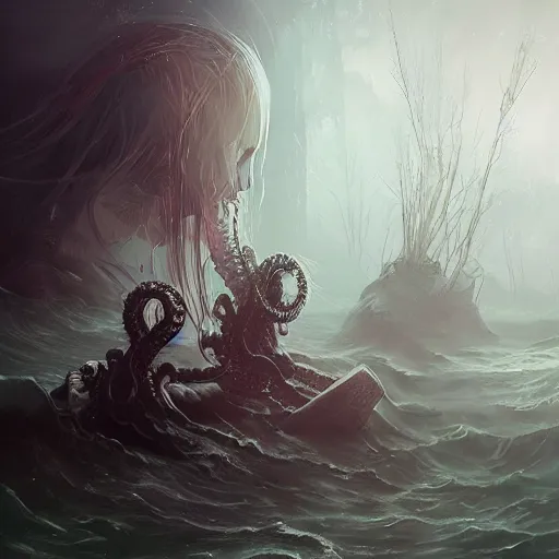 Prompt: lovecraftian horror by wlop