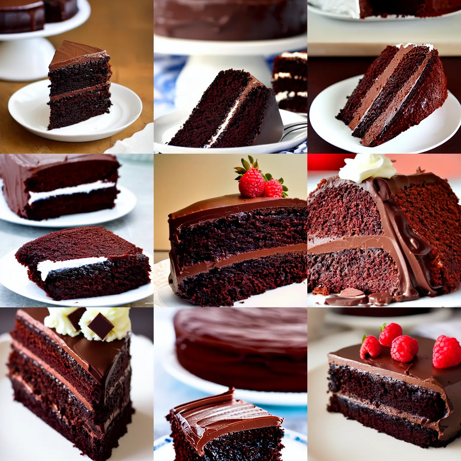 Prompt: the most delictable delicious amazing slice of chocolate cake to ever exist, hd