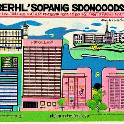 Image similar to 1 9 9 0 s singaporean public education poster for neighbourhoods