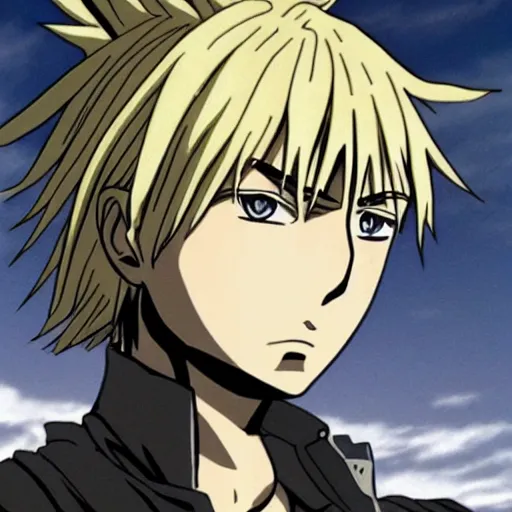 Prompt: blonde boy fantasy thief, vinland saga, anime style