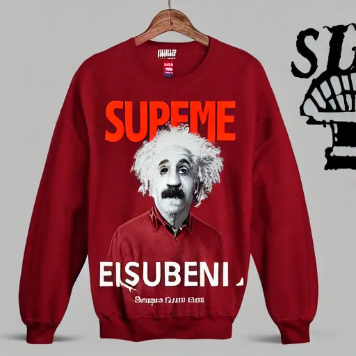 Prompt: supreme einstein merch