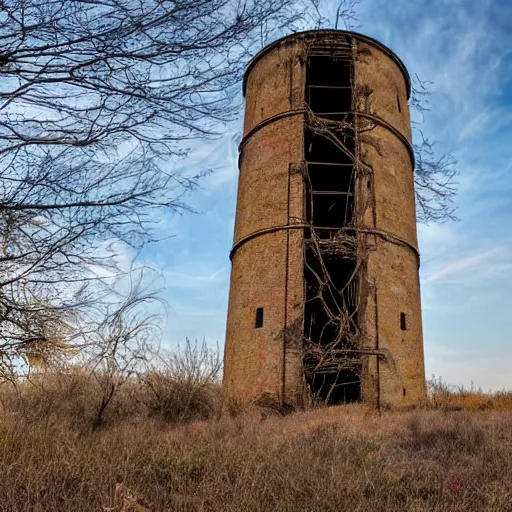 Prompt: abandoned wizard tower with observatory 4k